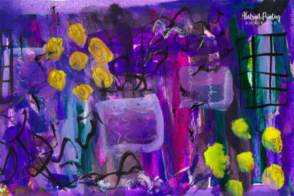 Download Violet Dark Night Abstract Painting - Paint Collection