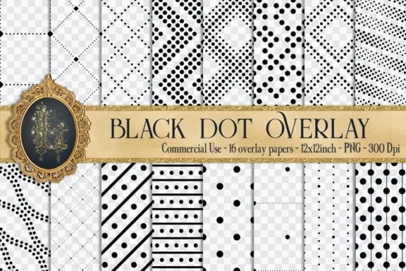 Download Seamless Black Polka Dot Overlay PNG - Dot Collection