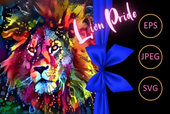 Download Lion Festive Abstract Painting - Paint Collection
