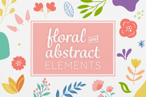 Download Hand Drawn Floral &amp; Abstract Elements - Hand drawn floral Collection