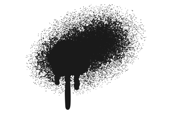Download Black Spray Splash. Messy Ink Paint Text - Paint Collection
